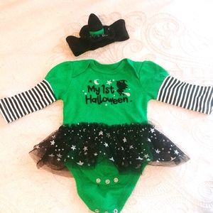 First Halloween Outfit w Tutu 3 months